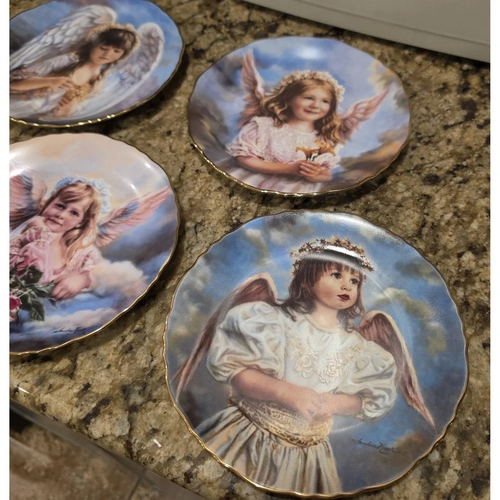 Sandra Kuck Precious Angels Collector Plates Lot 4 RECO 1994-95 Limited Edition